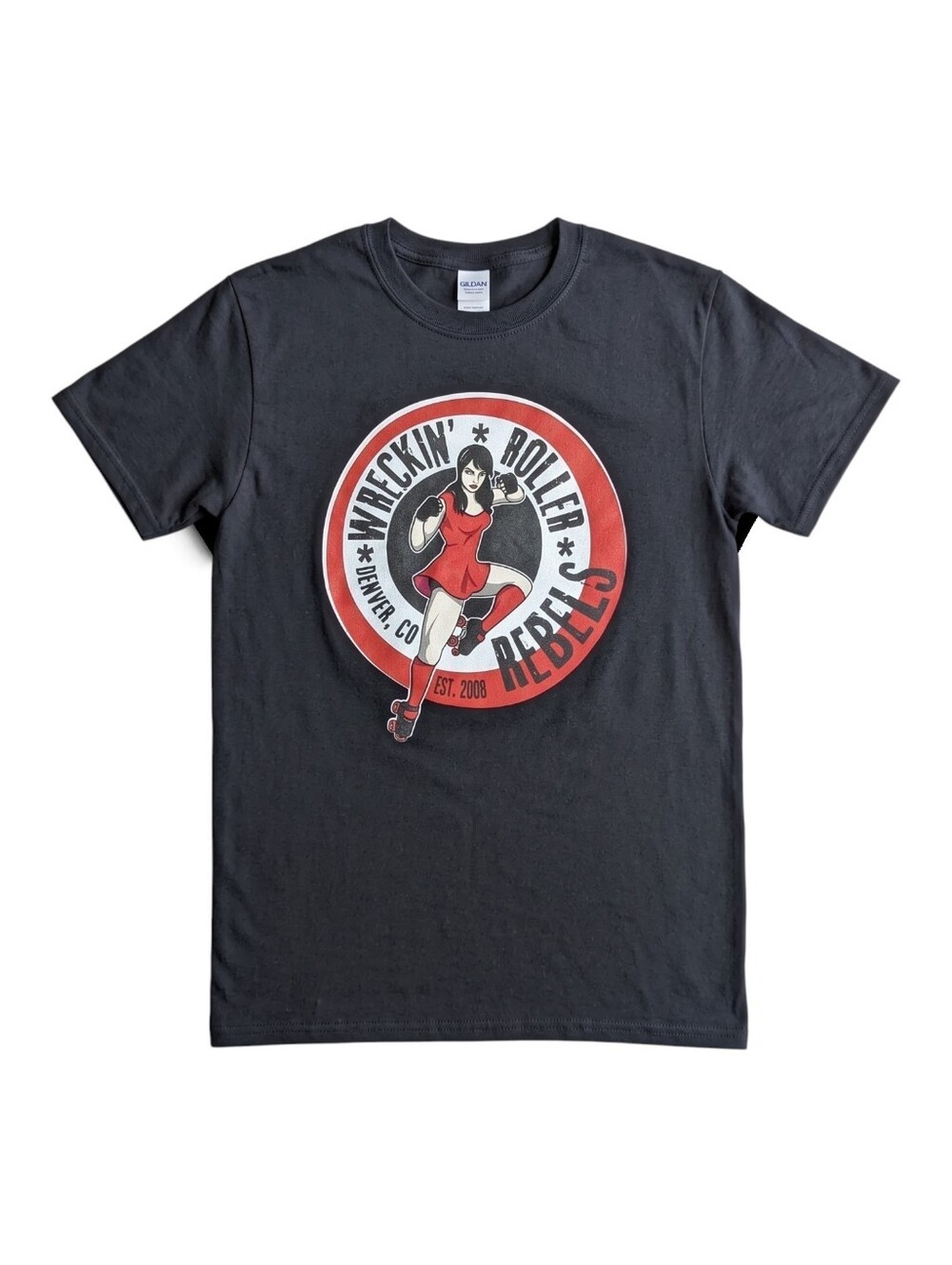 Roller Derby T-Shirt - Wreckin Roller Rebels Farrah Foul-Her (Large)